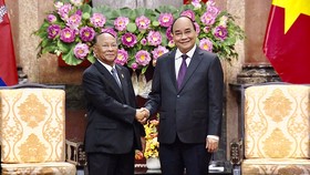 Chủ tịch nước Nguyễn Xuân Phúc tiếp Chủ tịch Quốc hội Vương quốc Campuchia
