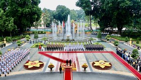 Lễ đón được tổ chức theo nghi thức dành cho nguyên thủ quốc gia