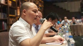 Ông Quảng tại cuộc gặp với giới truyền thông chiều 23-8