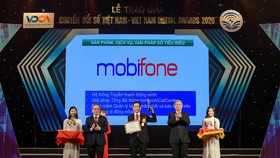 MobiFone được trao giải “Sản phẩm, dịch vụ, giải pháp công nghệ số tiêu biểu”
