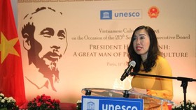 Trợ lý Bộ trưởng Ngoại giao Lê Thị Thu Hằng phát biểu tại sự kiện