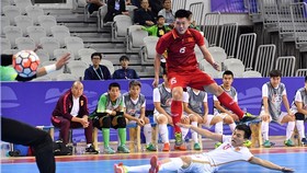 Đội tuyển futsal Việt Nam trong cuộc so tài cùng đội tuyển Trung Quốc ở giải năm ngoái