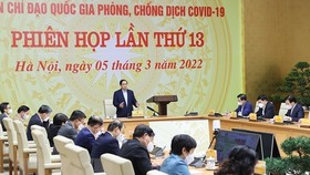 Prime Minister Pham Minh Chinh chairs teleconference between the National Steering Committee for Covid-19 Prevention and Control with ministries, sectors, and 63 provinces and cities (Photo: VNA)
