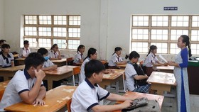 Students take part in the 10th grade entrance exam for the 2022- 2022academic year. 