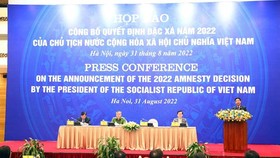 At the press conference to announce the President's decision on amnesty (Photo: VNA)