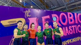 Vietnamese aerobic team wins five gold medals at the 7th Aerobic Gymnastics Asian Championships.