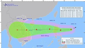 The path of the storm. (Source: nchmf.gov.vn)