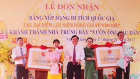 Khu lưu niệm Thủ tướng Võ Văn Kiệt được xếp hạng di tích quốc gia