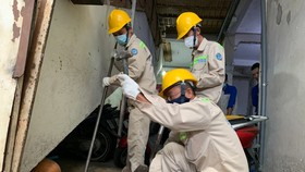 Trám lấp giếng khoan tại Chung cư Độc Lập