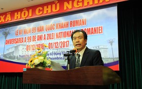 市越羅友好協會主席阮士勝在紀念儀式上發言。（圖源：VOH）