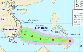 三巴颱風移動路徑預報圖。（圖源：中央水文氣象預報中心）