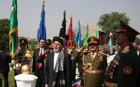 阿富汗總統加尼(前左一)。（圖源：新華網）