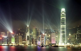 香港美麗夜景。
