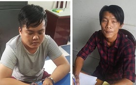 被抓獲的2名銀行劫案嫌犯陶玉南(左)和阮長凱。（圖源：阮新）
