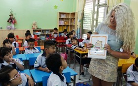 一年級小學生在上英語課。（示意圖源：互聯網）