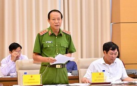 公安部副部長黎貴王報告關於打擊拐賣人口工作。