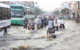 中央水文氣象預報中心：本市及永隆芹苴可能因潮汛嚴重水淹。（示意圖源：德富）