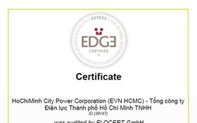 本市電力總公司榮獲全球性別平等認證。（圖源：EVNHCMC）