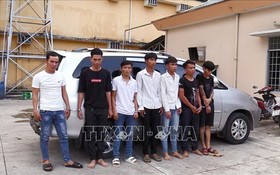 被捕的７名擾亂公共秩序者。（圖源：越通社）