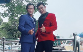 兩名華人歌星、音樂家畢寶藤（左）與林振合。