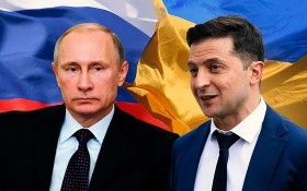 俄羅斯總統普京（左）與烏克蘭總統澤連斯基（右）。（圖源：互聯網）
