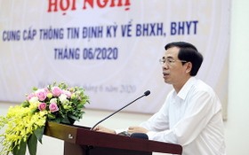 越南社保機關副總經理陶越映在會議上發言。（圖源：英俊）