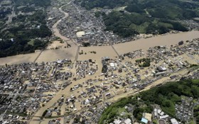日本南部九州島區域近日暴雨成災，引發洪水和泥石流，。 （圖源：路透社）