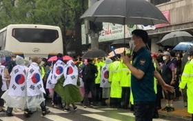 圖為8月15日，韓國多個保守派團體、宗教團體等在首爾繼續大規模集會。（圖源：互聯網）