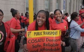 隸屬於南非總工會(COSATU)的南非警察工會(POPCRU)宣佈為了確保遊行期間社會秩序，警察工會不參與此次全國大遊行。（圖源：互聯網）