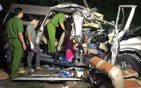 2020年7月21日凌晨，途徑平順省咸新縣新德鄉的1A號國道路段發生了一起嚴重交通事故造成8人死亡，7人受傷。（圖源：潘草）