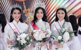 2020年越南小姐亞軍范玉芳英、冠軍杜氏霞和季軍阮黎玉草（左起）。
