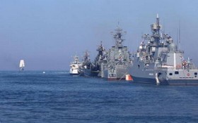 俄羅斯海軍在黑海舉行海軍日閱兵彩排，多種軍艦和武器集中亮相。（圖源：互聯網）