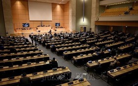 聯合國人權理事會第47次會議現場一景。（圖源：越通社）