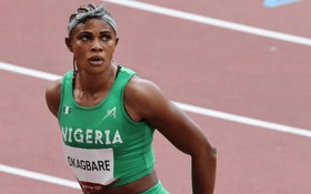 尼日利亞的短跑選手布萊辛-奧卡巴雷。（圖源：AFP）