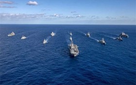 美國海軍開始於8月3日至16日舉行“大規模演習21”的海上軍演。（圖源：互聯網）
