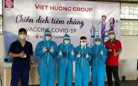 越香集團與平陽省醫療部門配合展開為勞工接種疫苗活動。