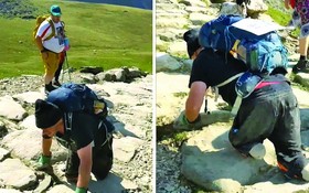 56 歲截肢男子爬行 13 小時登上山頂