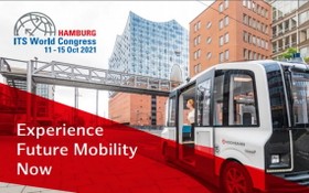 2021智能交通世界大會(ITSWorldCongress)11日在德國漢堡開幕。圖為2021智能交通世界大會宣傳海報。（圖源：ITS World Congress）