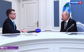 普京接受俄羅斯24電視台採訪。（圖源：視頻截圖）