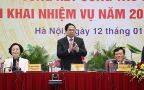 政府總理范明政出席內務部門會議。（圖：越通社）