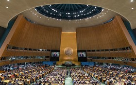 聯合國大會第七十七屆會議場景。（圖：聯合國）