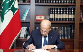 黎巴嫩總統米歇爾‧奧恩於10月30日正式離開首都貝魯特總統府，結束了他長達六年的總統任期。（圖：路透社）