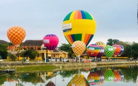 今年3月在會安市舉辦熱氣球盛會響應2022年國家旅遊年。（圖：明玉）