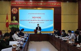 北寧省人委會副主席王國俊發表講話。