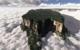 “神奇山脈”就像“天空浮島”。圖源：互聯網