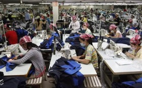 柬埔寨成衣業復甦勢頭強勁。圖源：互聯網
