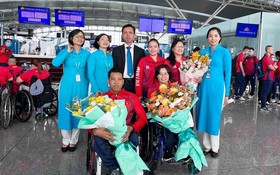 越南殘疾人體育代表團送行儀式。
