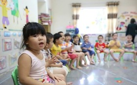 本市有大量幼兒學習英語。