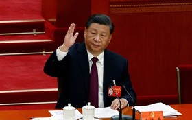 中國國家主席習近平在第20次全國代表大會閉幕式上。