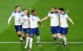英格蘭球員慶祝進球（圖源：互聯網） 